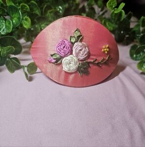 Vintage Elegant Pink Floral Embroidered Wallet